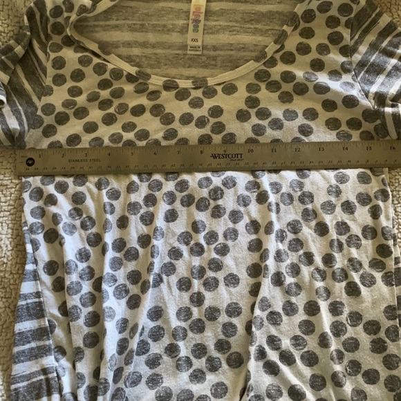 Gray/White LuLaRoe Top - Picture 2 of 5